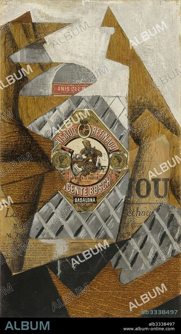 JUAN GRIS. The Bottle of Anís del Mono (La bouteille d'anis).