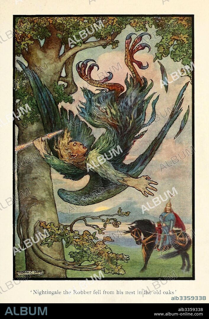 FRANK CHEYNE PAPÉ. Illustration for the Fairy tale Nightingale the Robber.