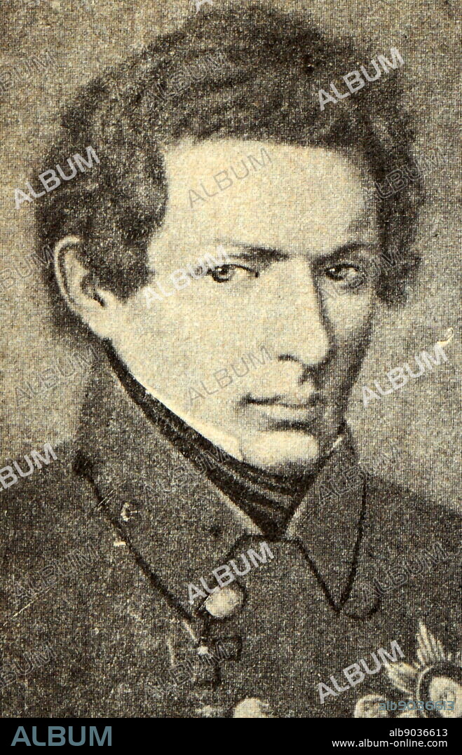 Nikolai Ivanovich Lobachevsky (1792 - 1856); Russian mathematician and geometer, known primarily for his work on hyperbolic geometry, otherwise known as Lobachevskian geometry and also his fundamental study on Dirichlet integrals known as Lobachevsky integral formula.