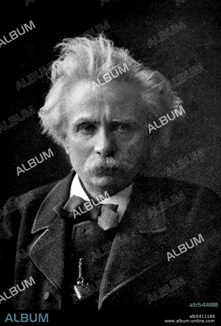 Edvard Hagerup Grieg (June 15, 1843 - September 4, 1907) was a Norwegian composer of the Romantic era and pianist. As a composer Edvard Grieg was fortunate to be a success while still alive and he became famous and relatively wealthy. He is best known for his Piano Concerto in A minor and Peer Gynt (which includes Morning Mood and In the Hall of the Mountain King). Karl Anderson, 1904 (cropped and cleaned).