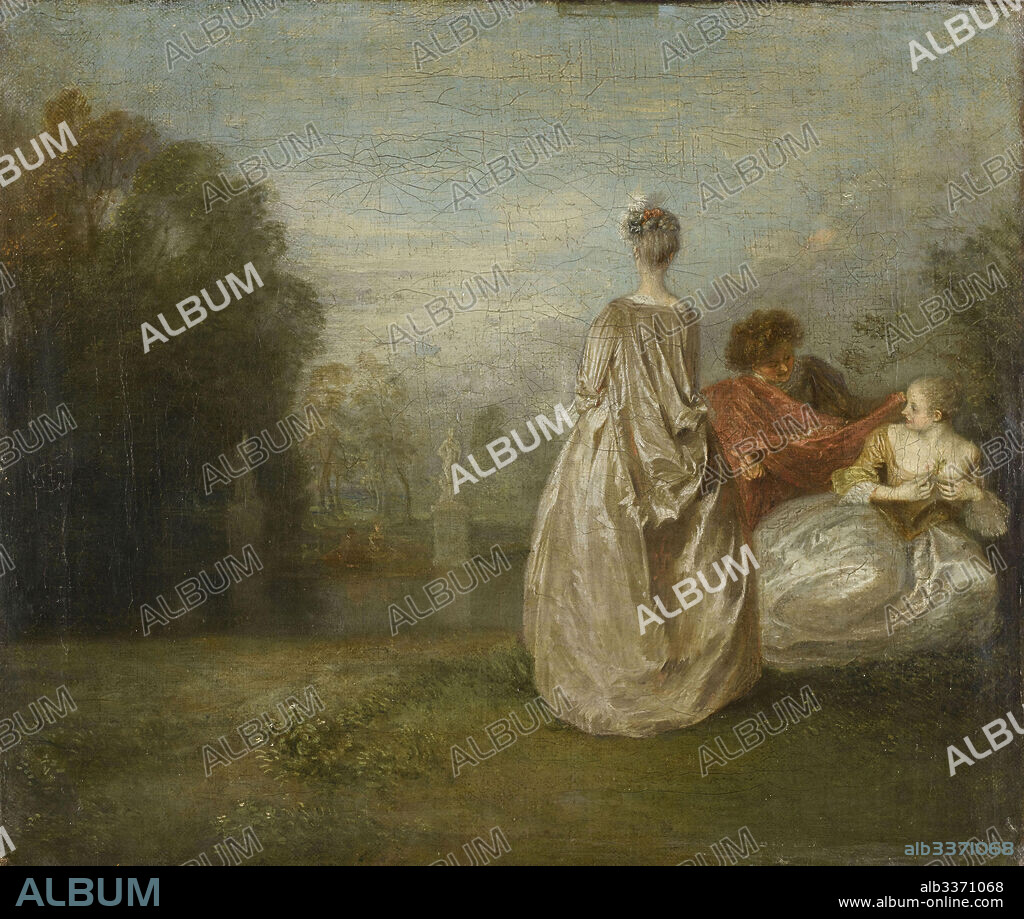 JEAN ANTOINE WATTEAU. The Two Cousins (Les Deux Cousines).