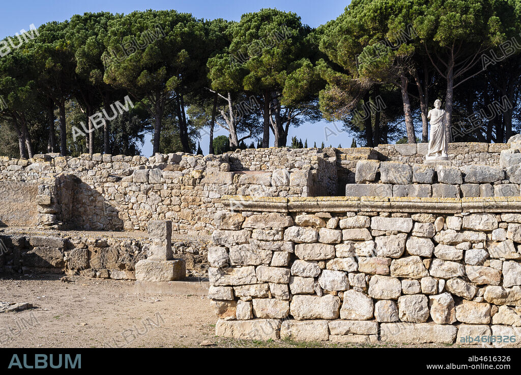 Archaeological zone of ruins of Ampurias,Girona,Spain,Europe.