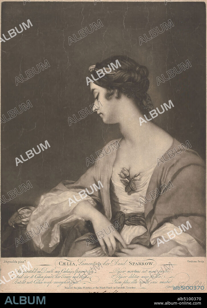 Lady Christiana Collier (née Gwyn), Print made by George Graham, active 17861813, after Sir Joshua Reynolds RA, 17231792, British, between 1760 and 1770, Mezzotint on medium, slightly textured, beige, laid paper, Sheet: 14 3/16 × 10 3/16 inches (36 × 25.9 cm), Plate: 13 13/16 × 9 7/8 inches (35.1 × 25.1 cm), and Image: 12 1/4 × 9 7/8 inches (31.1 × 25.1 cm).