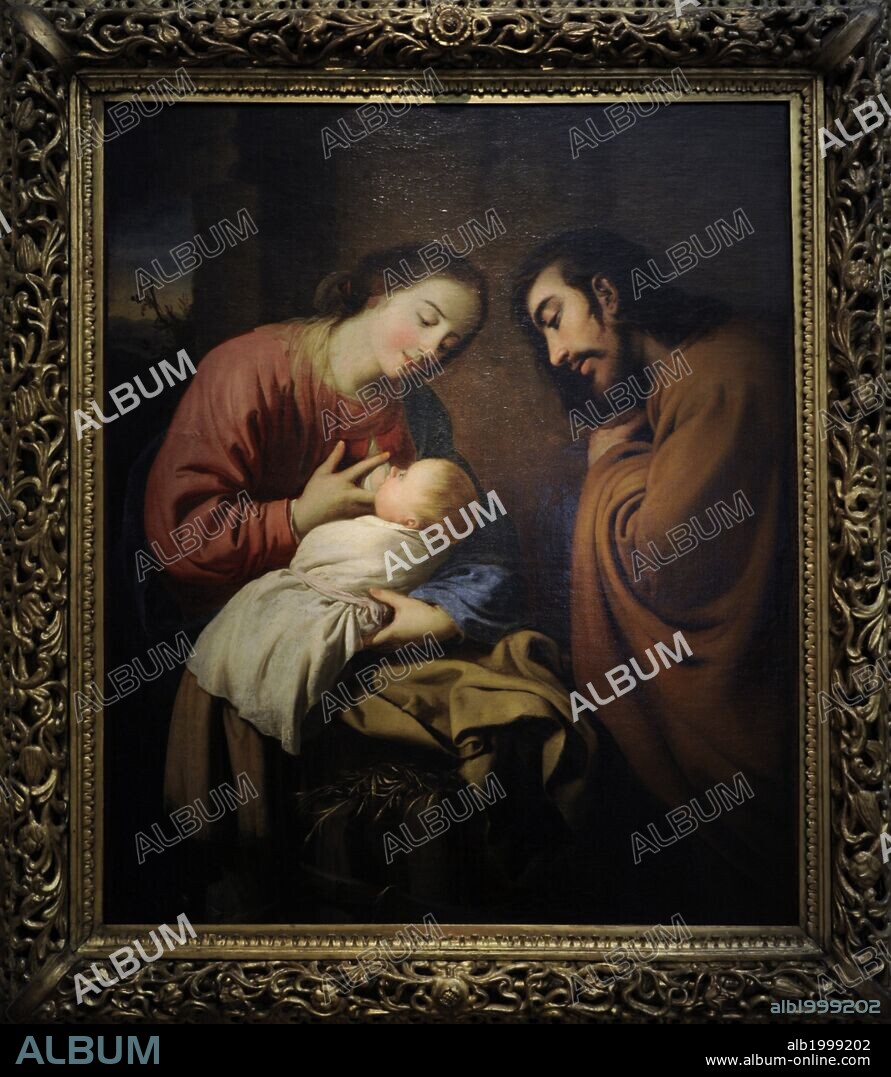 Francisco de Zurbaran (1598-1664). Spanish painter. The Holy Family, 1659. Museum of Fine Arts. Budapest, Hungary.