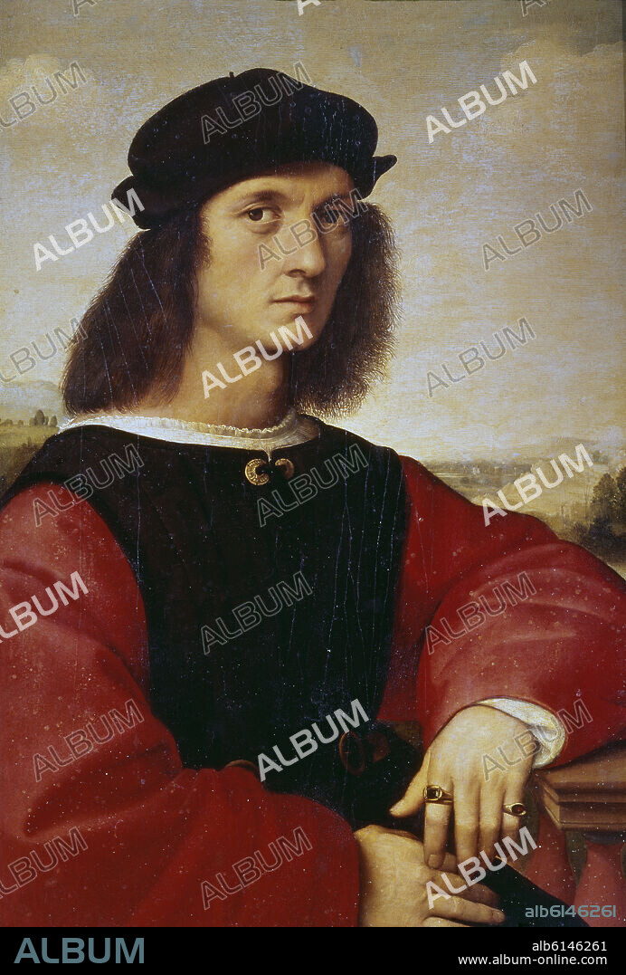 RAFAEL SANZIO O RAFAEL DE URBINO. Portrait of Agnolo Doni - 1505/06 - 63x45 cm - oil on panel - Italian Renaissance.