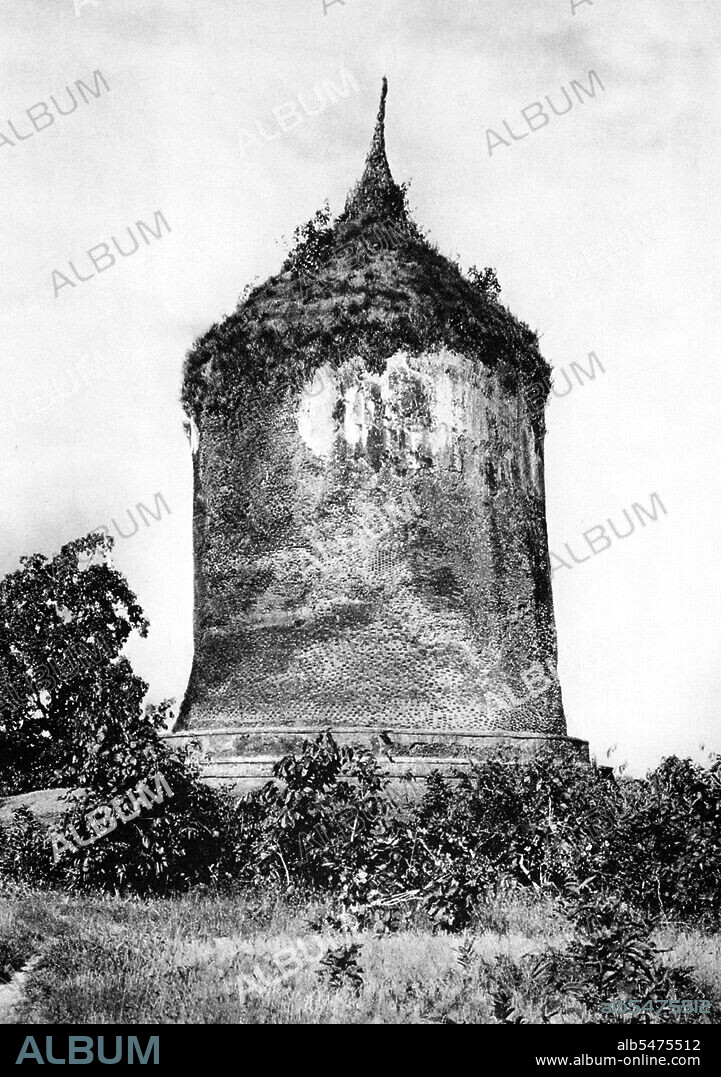 Legend attributes the first Buddhist doctrine in Burma to 228 BCE when Sohn Uttar Sthavira, one of the royal monks to Emperor Ashoka the Great of India, came to the country with other monks and sacred texts. However, the era of Buddhism truly began in the 11th century after King Anawrahta of Pagan (Bagan) was converted to Theravada Buddhism. Today, 89% of the population of Burma is Theravada Buddhist. Prome, renamed Pyay, is a town in Pegu (Bago) Division in lower Burma, located on the Irrawaddy (Ayeyarwady) River some 260 km northwest of Rangoon.