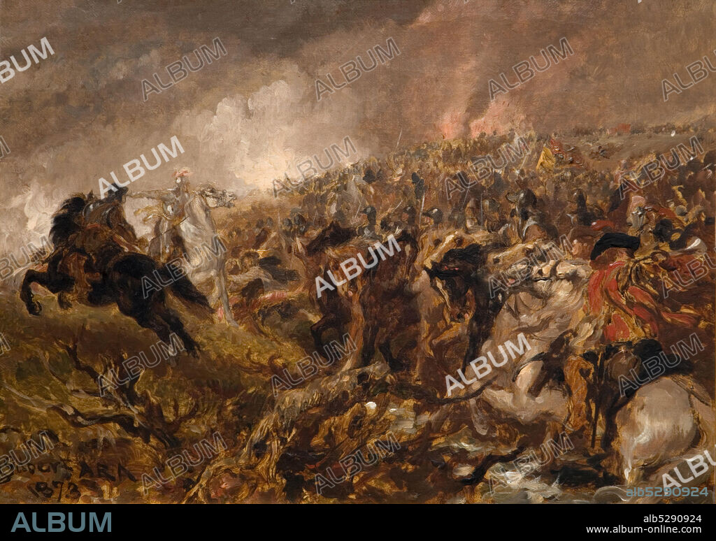 SIR JOHN GILBERT. Preparing For The Charge, 1873.