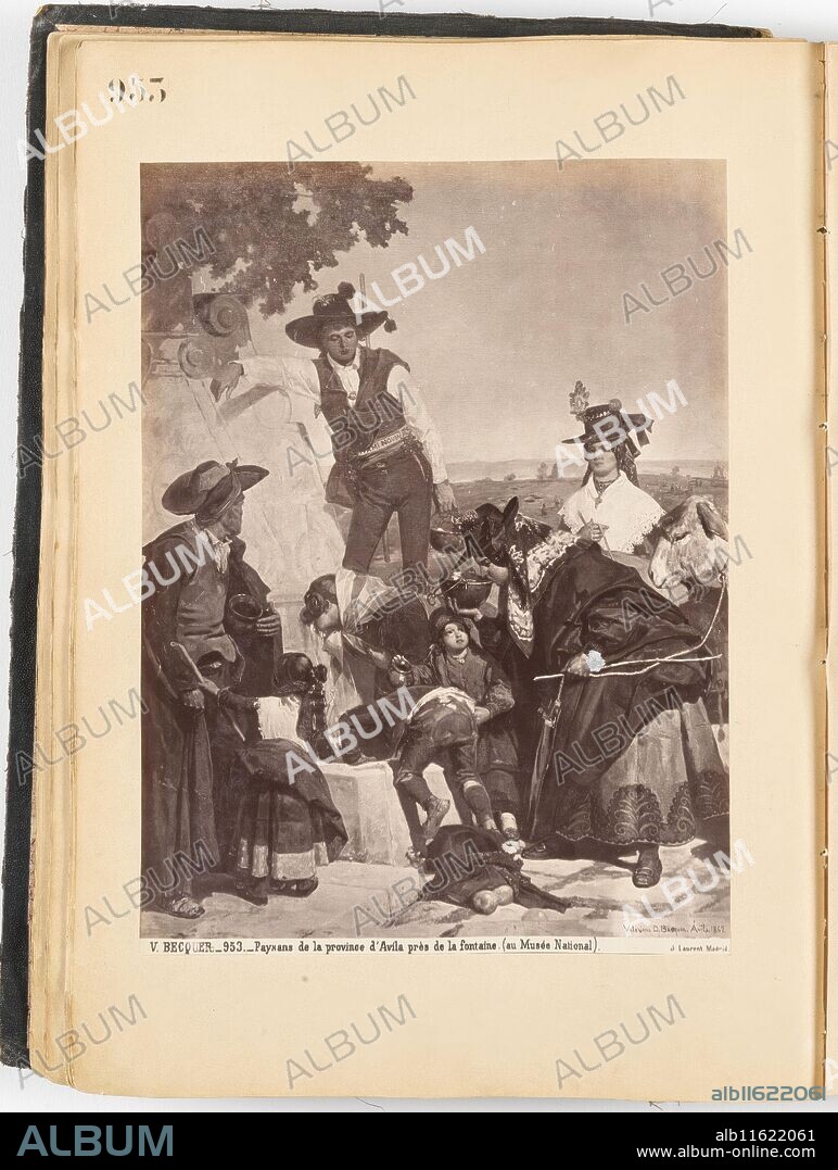 JEAN LAURENT. Juan Laurent y Minier (Fotógrafo) (Autor de la obra original: Domínguez Bastida Bécquer, Valeriano) / 'La fuente de la ermita'. Hacia 1872. Albúmina sobre papel fotográfico, 308 x 227 mm.