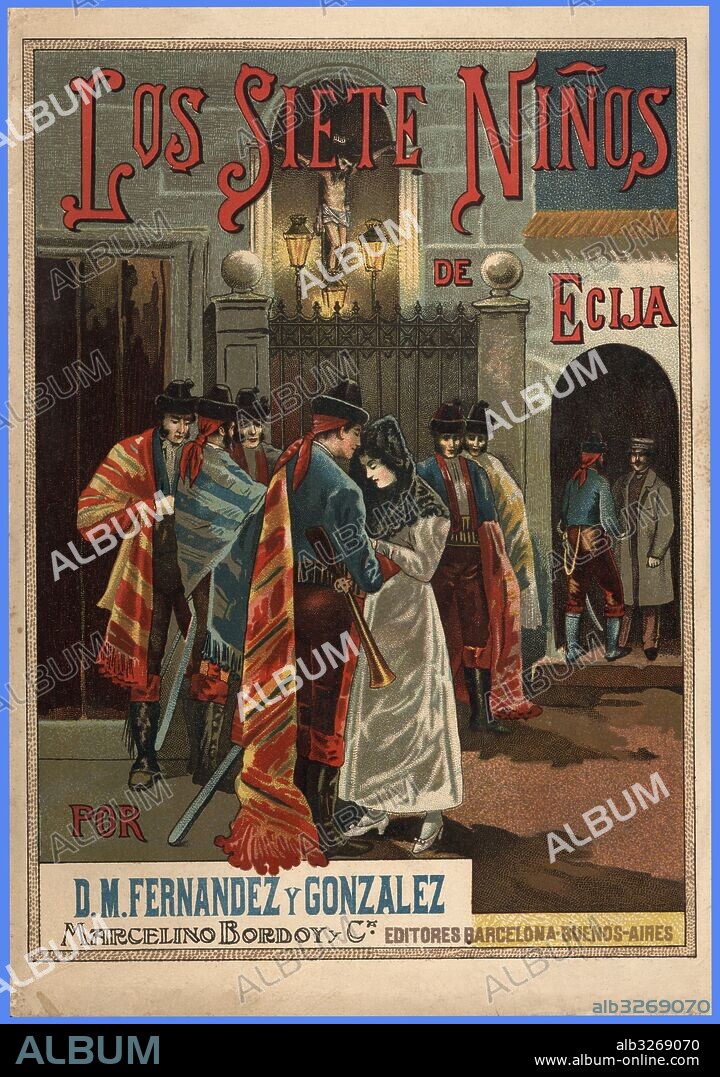 Novela. Los siete niños de Écija, de Manuel Fernández y González. Barcelona, 1900.