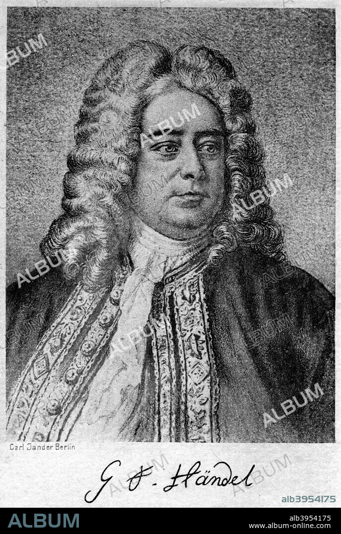 George Frideric Handel (1685-1759), German-born British composer, 20th century.