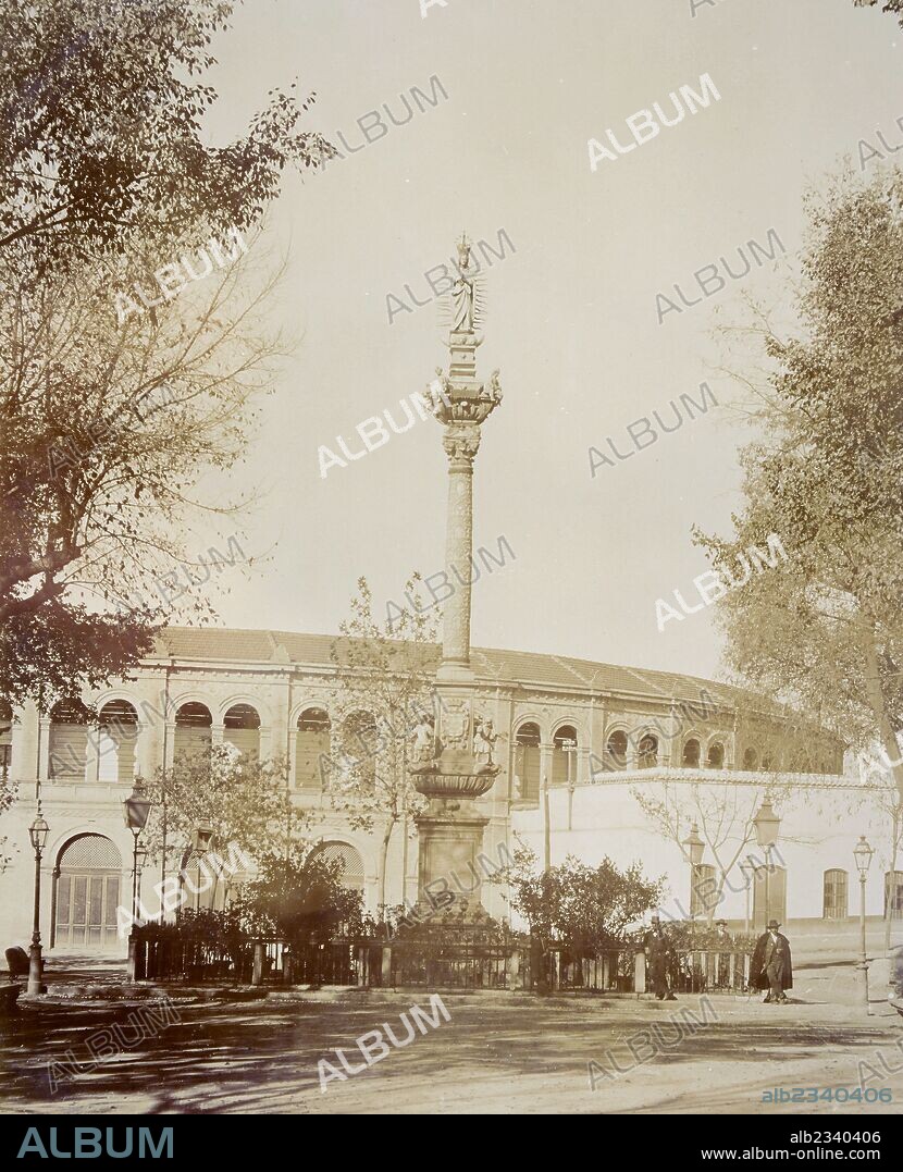 ALONSO DE MENA y FRANCISCO POTES. Granada, Virgen del Triunfo ante la Plaza de Toros.