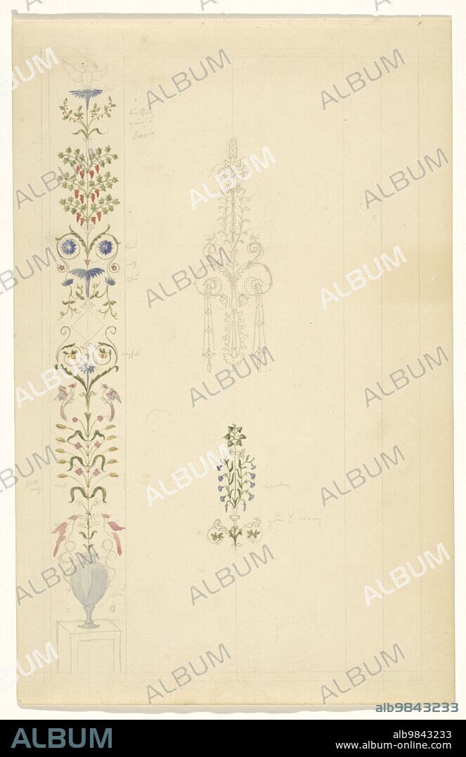 WORKSHOP OF FRANZ JAKOB KREUTER. Pilast filling and two parts of pilasters, c.1835-c.1860.