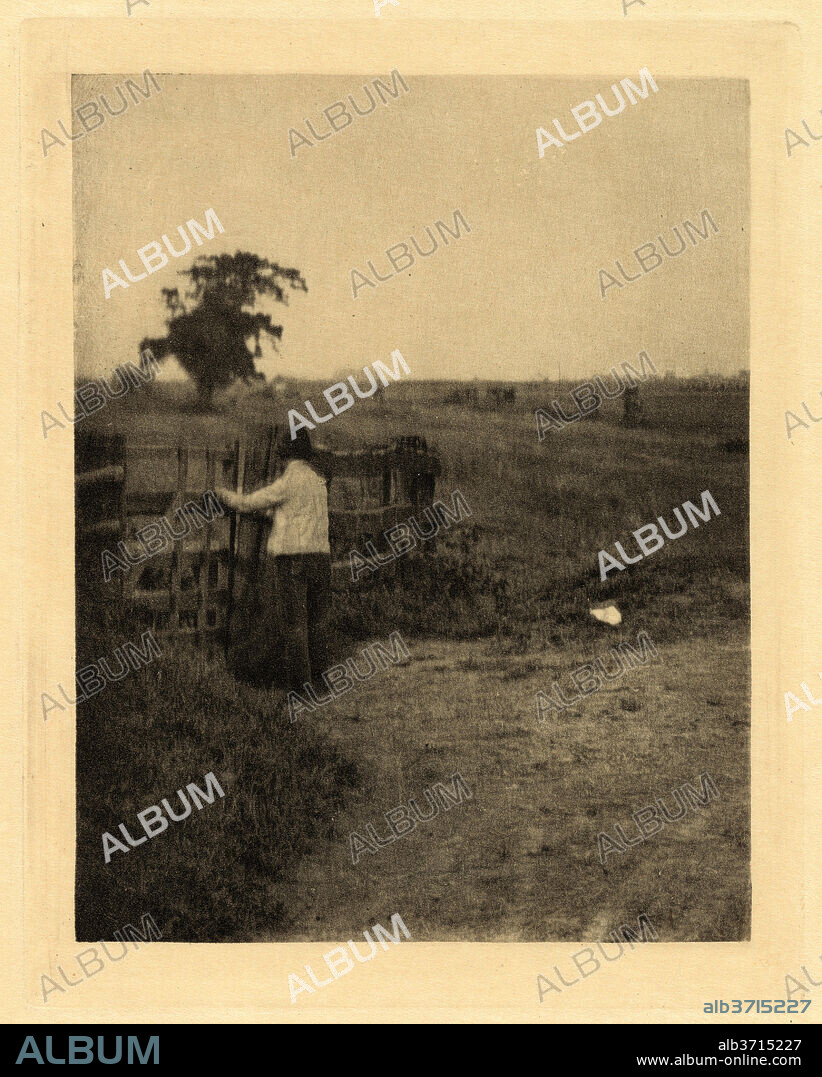 PETER HENRY EMERSON. The Last Gate. Dated: in or before 1895. Dimensions: plate: 11.9 x 9.4 cm (4 11/16 x 3 11/16 in.)  sheet: 26.5 x 17.8 cm (10 7/16 x 7 in.). Medium: photogravure on wove paper.