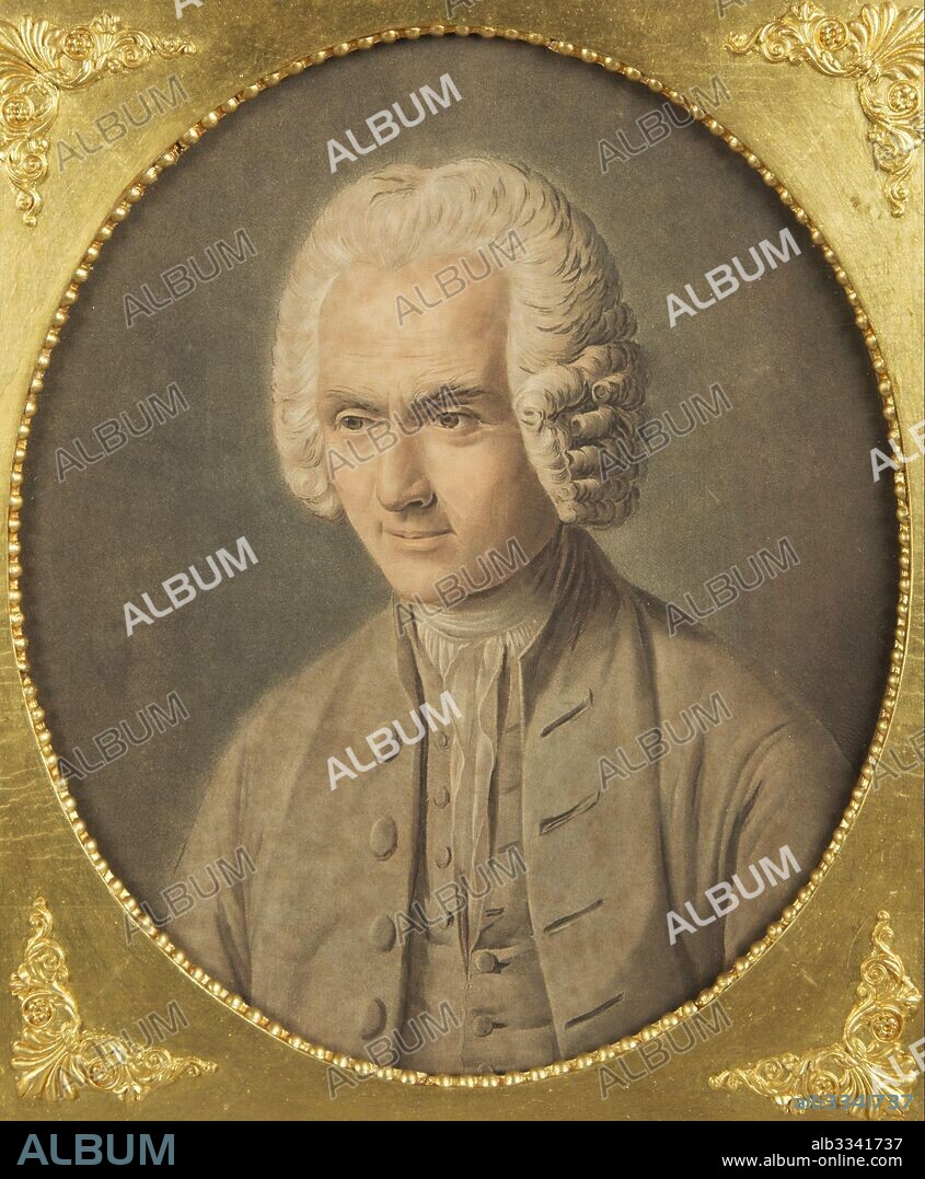 PIERRE-MICHEL ALIX. Portrait of Jean-Jacques Rousseau (1712-1778).