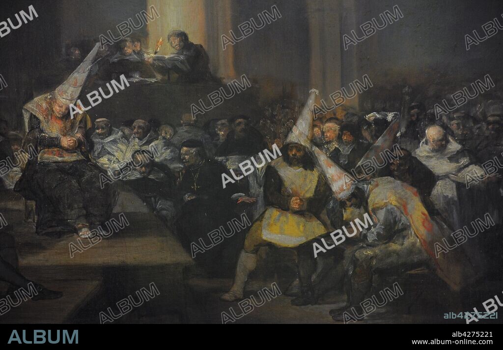 Francisco de Goya y Lucientes (1746-1828). Pintor español. Escena de Inquisición, 1808-1812. Detalle. Real Academia de Bellas Artes de San Fernando. Madrid. España.
