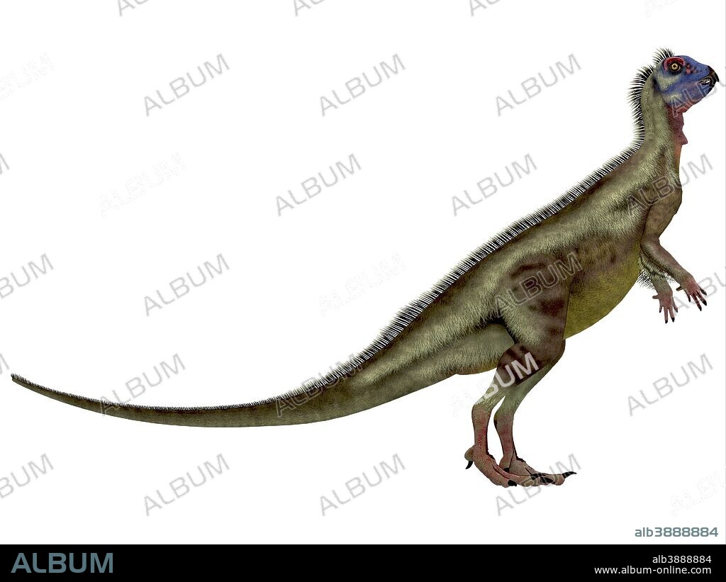 Hypsilophodon is an omnivorous dinosaur that lived during the Cretaceous period of England.