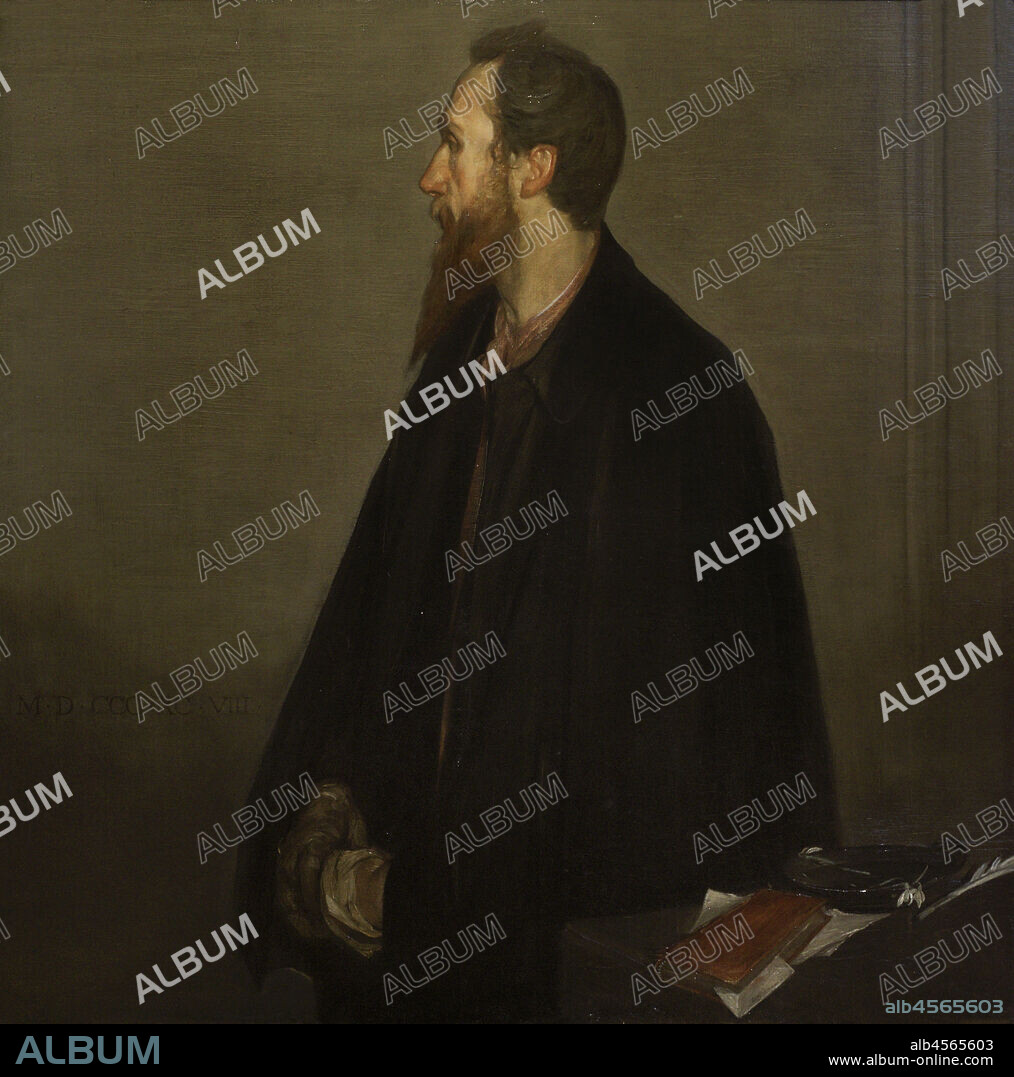 CHARLES HASLEWOOD SHANNON (1863-1937). ENGLISH ARTIST.. Charles Ricketts (Charles de Sousy Ricketts) (1866-1931). Artista, ilustrador y escritor inglés. Retrato realizado por Charles Haslewood Shannon (1863-1937). Oleo sobre lienzo (97,2 x 100,6 cm), 1898. National Portrait Gallery. Londres. Inglaterra.