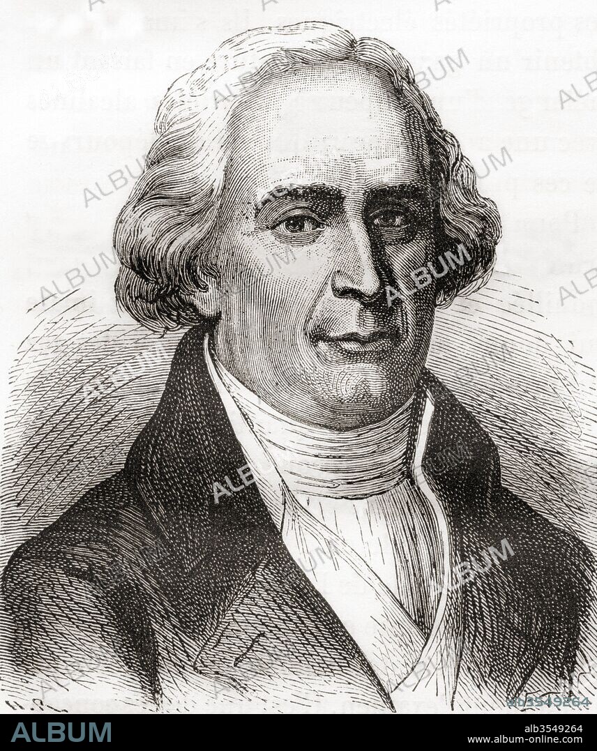 Joseph-Michel Montgolfier, 1740 – 1810. Inventor of the Montgolfière-style hot air balloon or globe aérostatique. From Les Merveilles de la Science, published c.1870.