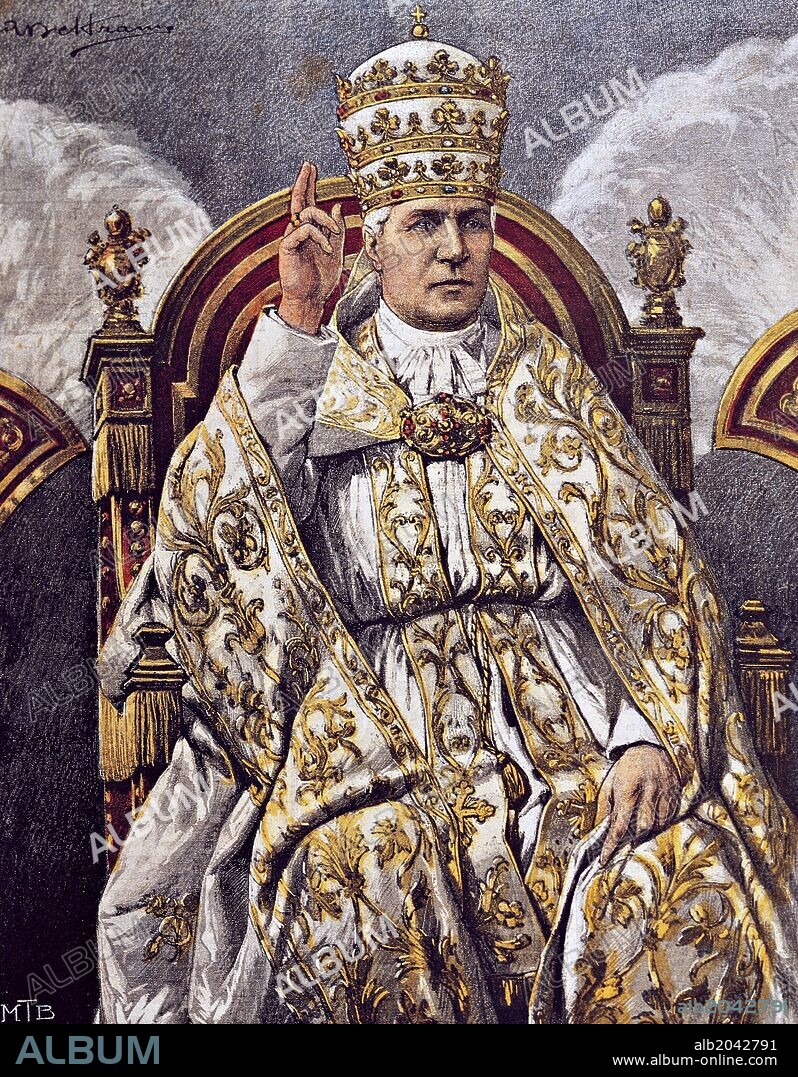 Achille Beltrame / 'Retrato del Papa Pío X', 1903.