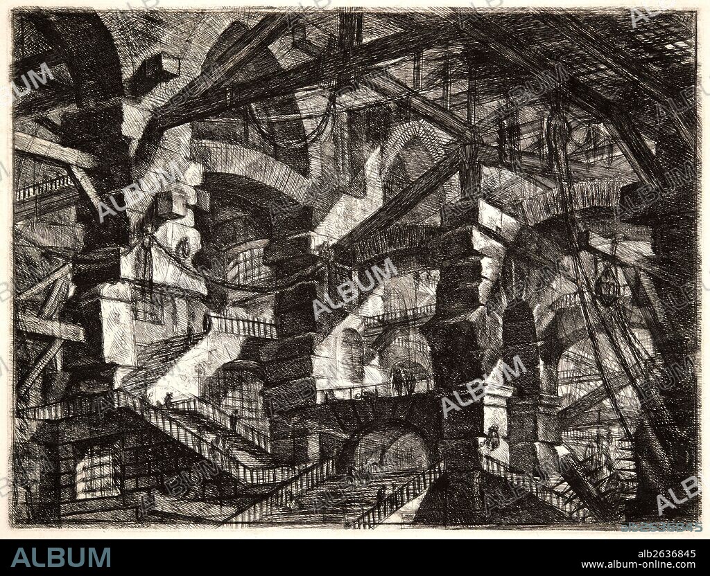 Giovanni Battista Piranesi (Italian, 1720 - 1778). The Gothic Arch, 1761. From Carceri d'Invenzione di G. Battista Piranesi, Archit[etto] Vene[ziano]. Etching on laid paper. Plate: 417 mm x 550 mm (16.42 in. x 21.65 in.). Second of three states.