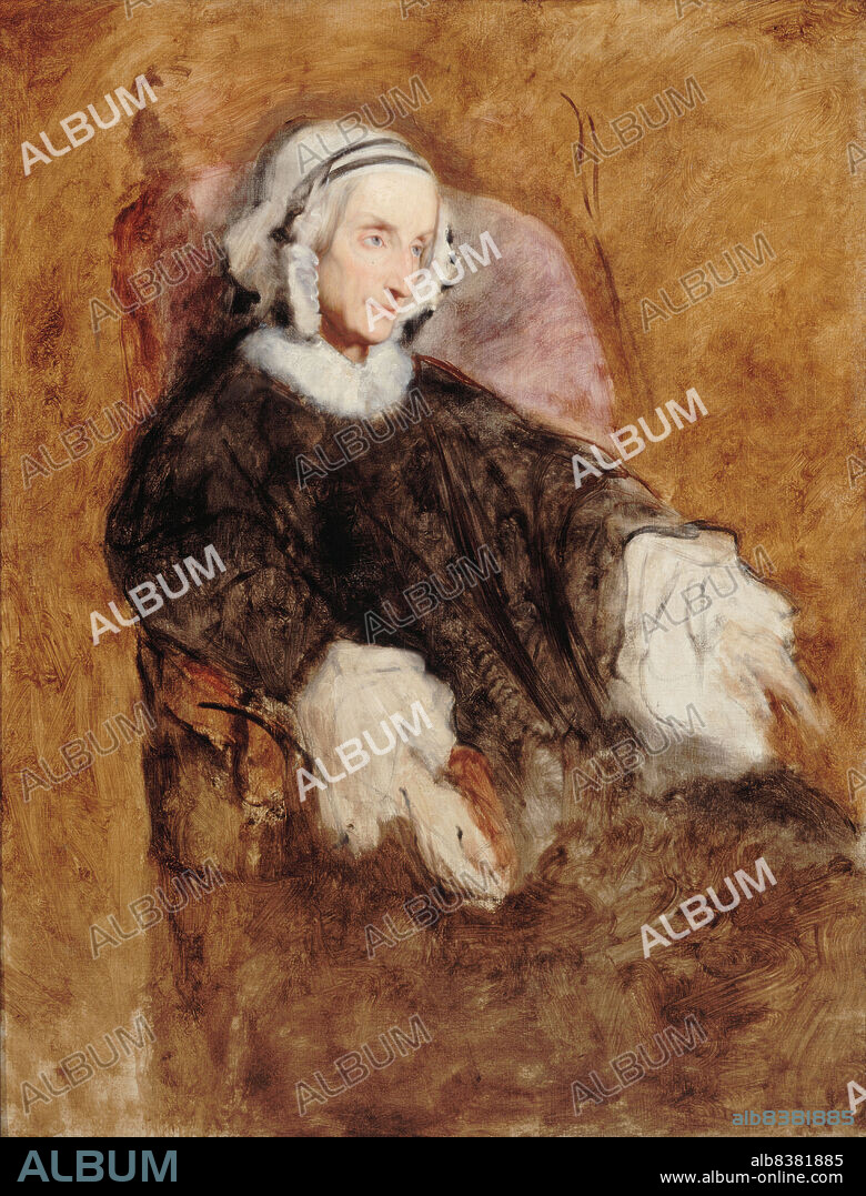 ARY SCHEFFER. Portrait of Queen Marie-Amelie in mourning, 1857.