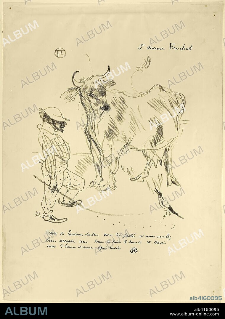 Invitation to a Glass of Milk. Henri de Toulouse-Lautrec; French, 1864-1901. Date: 1897. Dimensions: 267 × 210 mm (image); 380 × 280 mm (sheet). Lithograph on cream wove paper. Origin: France.