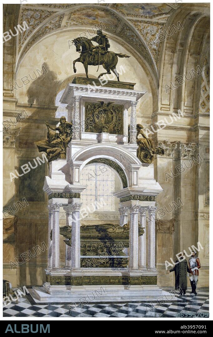'Wellington's Monument in St Paul's Cathedral', City of London, 1877. The memorial to the Duke of Wellington, designed by Alfred Stevens, was completed in 1878.