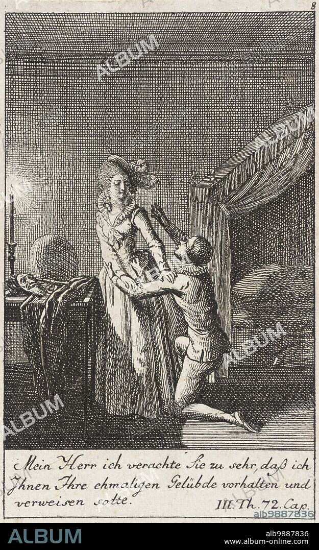 DANIEL NIKOLAUS CHODOWIECKI. Plate 8 for Thomas Smollett's 'The Adventures of Peregrine Pickle', 1785.