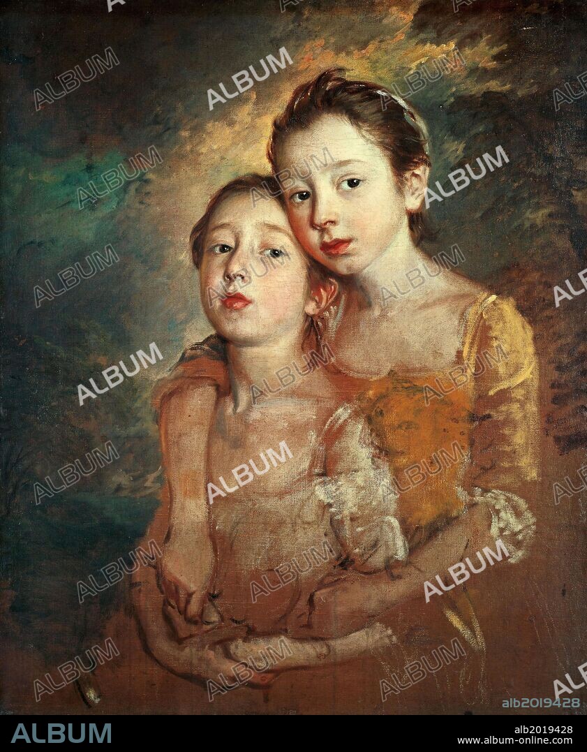 Thomas Gainsborough / 'Margaret and Mary Gainsborough', 1760-1761, Oil on canvas, 75.6 x 62.9 cm.