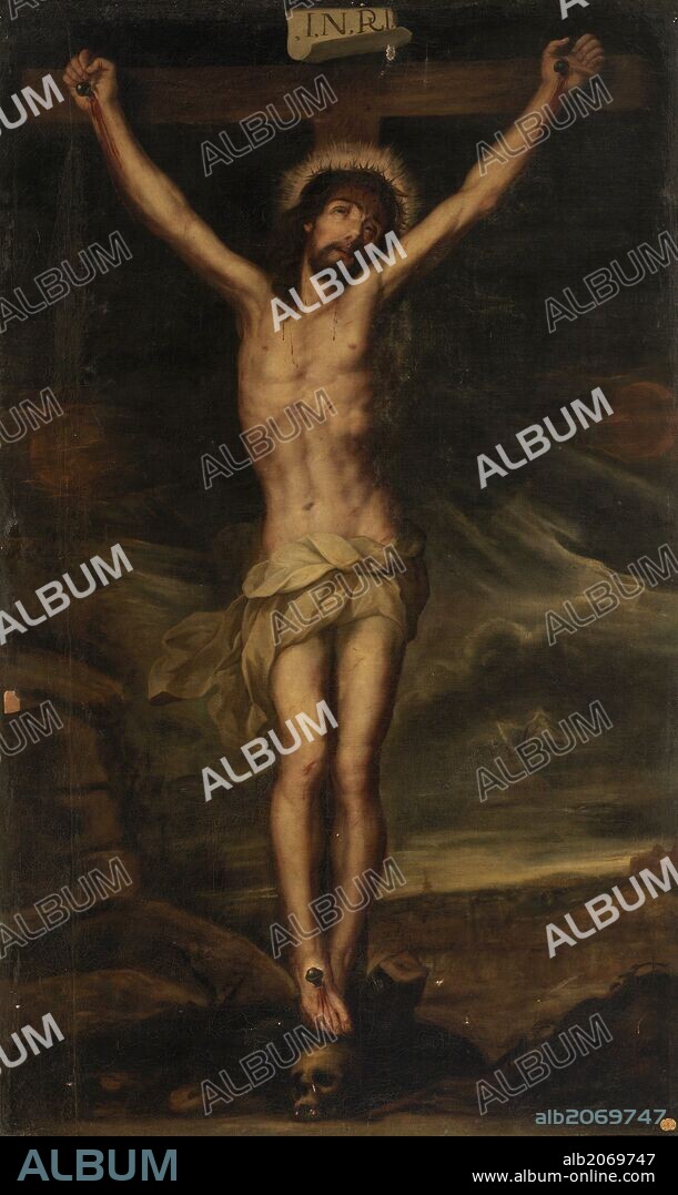ANÓNIMO. Anónimo / 'Cristo crucificado', Siglo XVII, Escuela Española, Óleo sobre Lienzo, 209 cm x 123 cm, P03275.