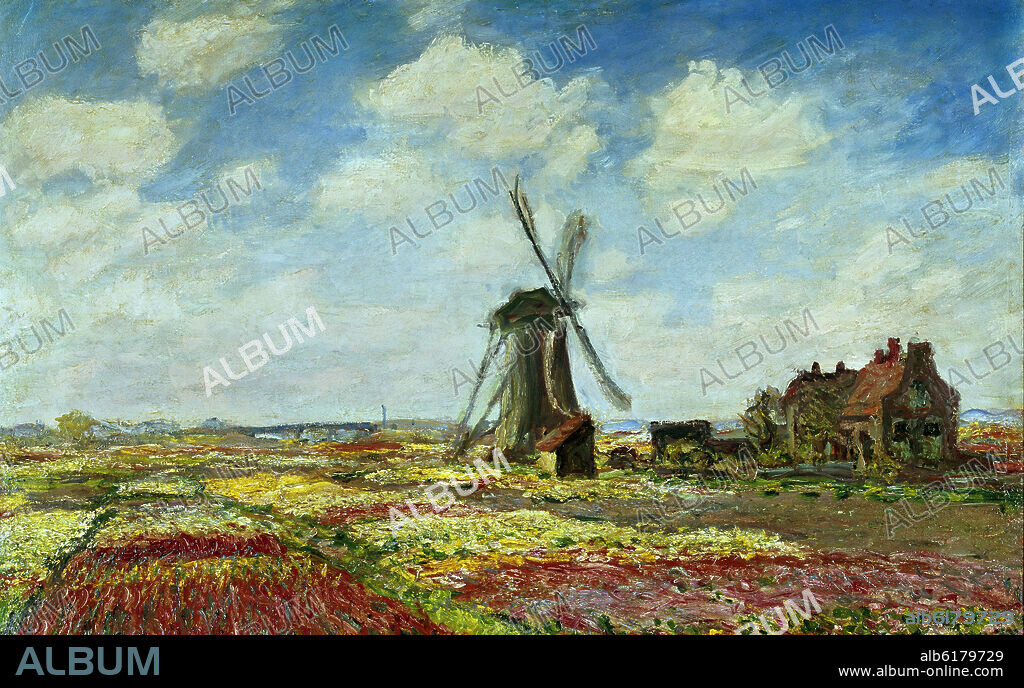 CLAUDE MONET. French school. Tulip Fields in Holland. Champs de tulipes en Hollande. 1886. Oil on canvas (65 x 81 cm). Paris, musée d'Orsay.
