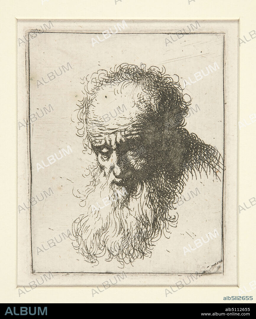 Artist, school of: Rembrandt (Rembrandt van Rijn), Dutch, 16061669, Portrait of an Old Man, late 17th century, Etching, sheet: 7.9 × 6.3 cm (3 1/8 × 2 1/2 in.), Made in The Netherlands, Dutch, possibly 17th century, Works on Paper - Prints.