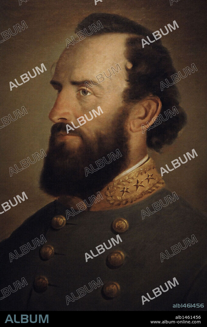THOMAS JONATHAN 'STONEWALL' JACKSON (1824-1863). Militar estadounidense. En la Guerra de Secesión sirvió como general en el ejército confederado. S. XIX. Retrato realizado en el año 1864 por J. W. King. National Portrait Gallery. Washington DC. Distrito de Columbia. Estados Unidos.