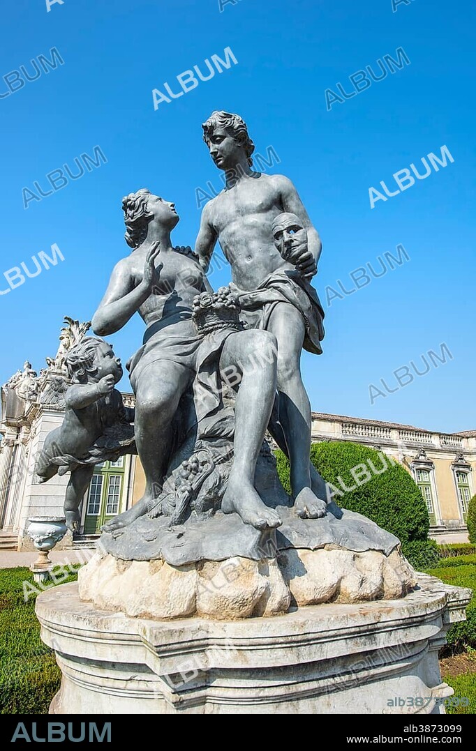 Statue of Vertumnus and Pomona by John Cheere, Queluz National Palace, Palácio Nacional de Queluz, Queluz, Portugal
