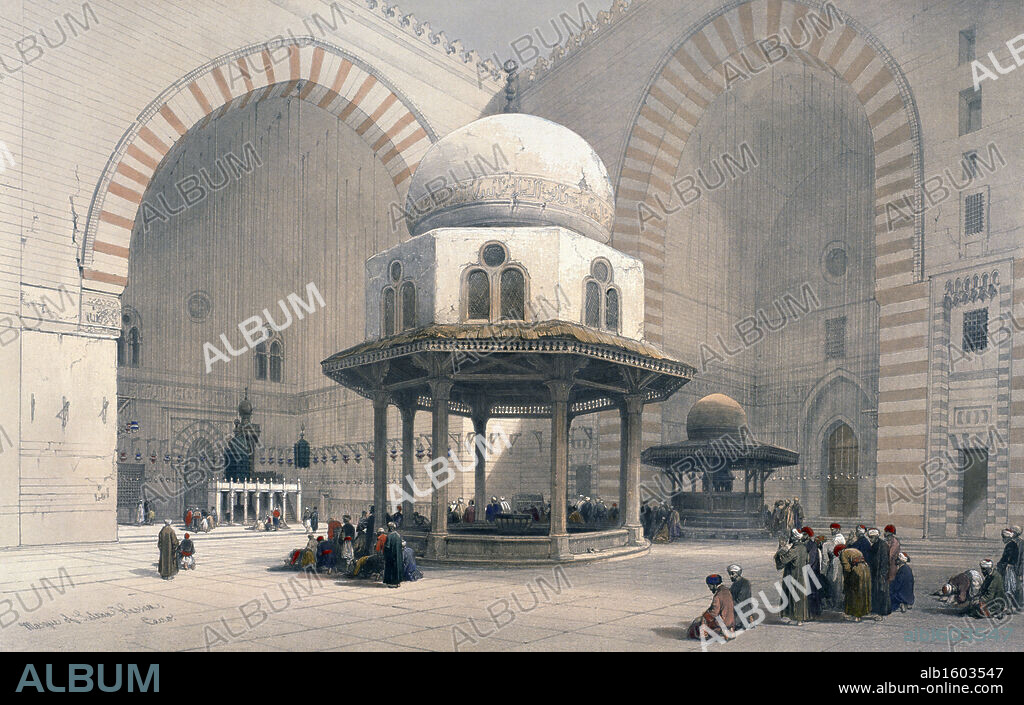 Interior of Mosque of Sultan Hassan from Egypt and Nubia,  by David Roberts,  (1796-1864),  USA,  Illinois,  Chicago,  Newberry Library.