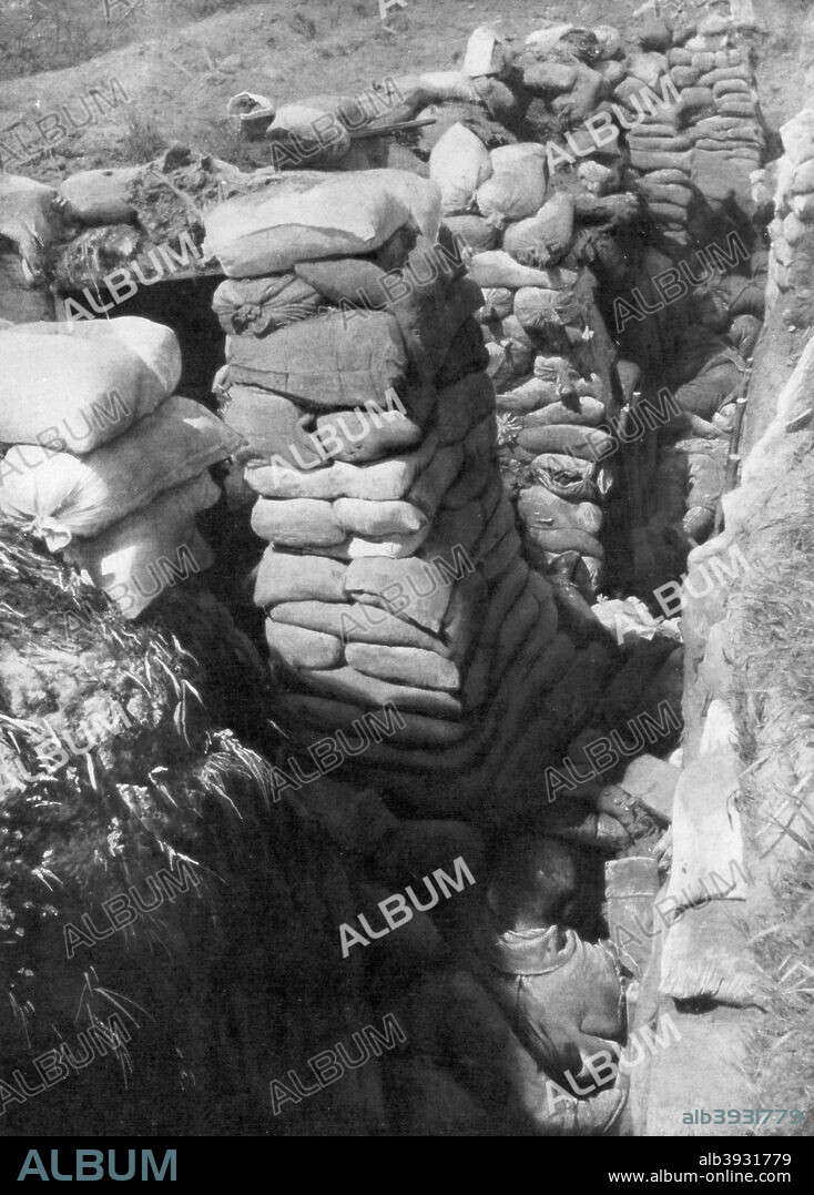A captured German trench and bunker system, Souchez, Artois, France, 1 June 1915, (1926). German positions captured by the French.