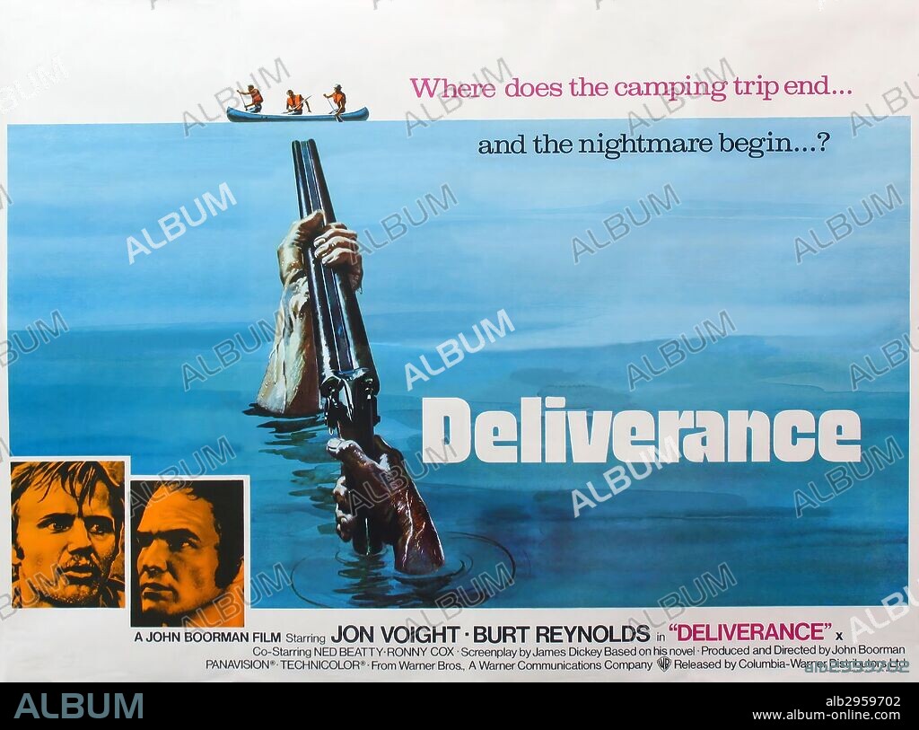 Poster of DELIVERANCE, 1972, directed by JOHN BOORMAN. Copyright WARNER BROTHERS.