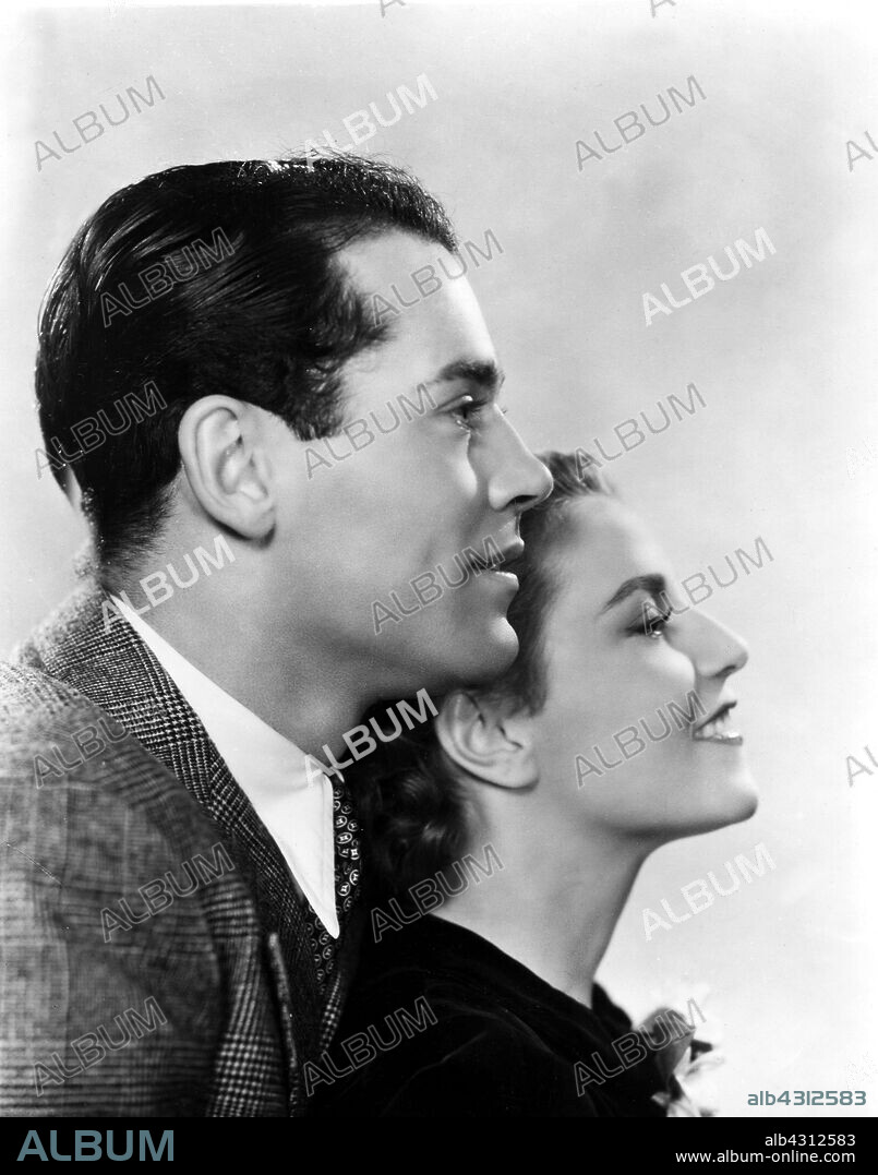 ANNABELLA y HENRY FONDA en ESO QUE LLAMAN AMOR, 1937 (WINGS OF THE MORNING), dirigida por GLENN TRYON y HAROLD SCHUSTER. Copyright 20TH CENTURY FOX.