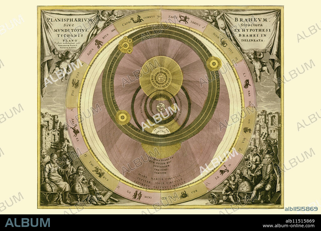 ANDREAS CELLARIUS. Star atlas published by Johannes Janssonius. Prints depict the world systems of Claudius Ptolemy, Nicolaus Copernicus and Tycho Brahe. Also star maps of the classical and Christian constellations introduced by Julius Schiller in his Coelum stellatum christianum of 1627.
