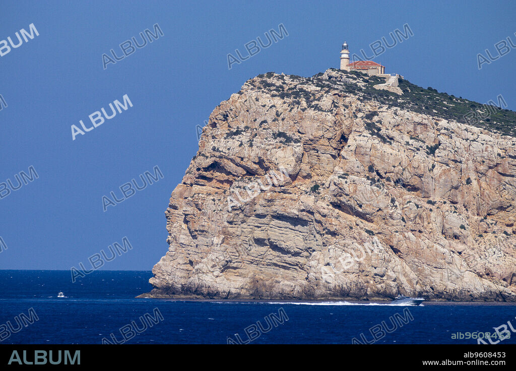 faro de Llebeig, isla de Dragonera, costa de Calvia,Mallorca, islas baleares,Spain.