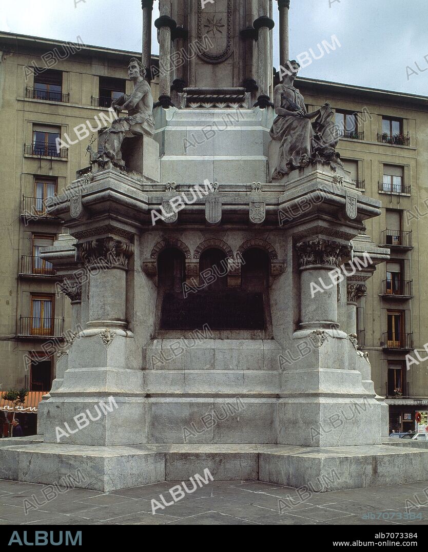 MARTINEZ UBAGO MANUEL. PASEO SARASATE-MONUMENTO A LOS FUEROS DE NAVARRA-LADO.