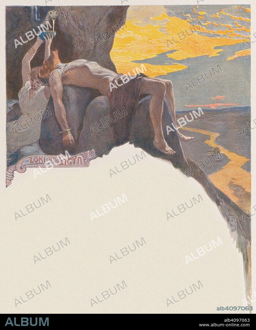 EMIL DOEPLER. Loki and Sigyn. From "Valhalla: Gods of the Teutons".