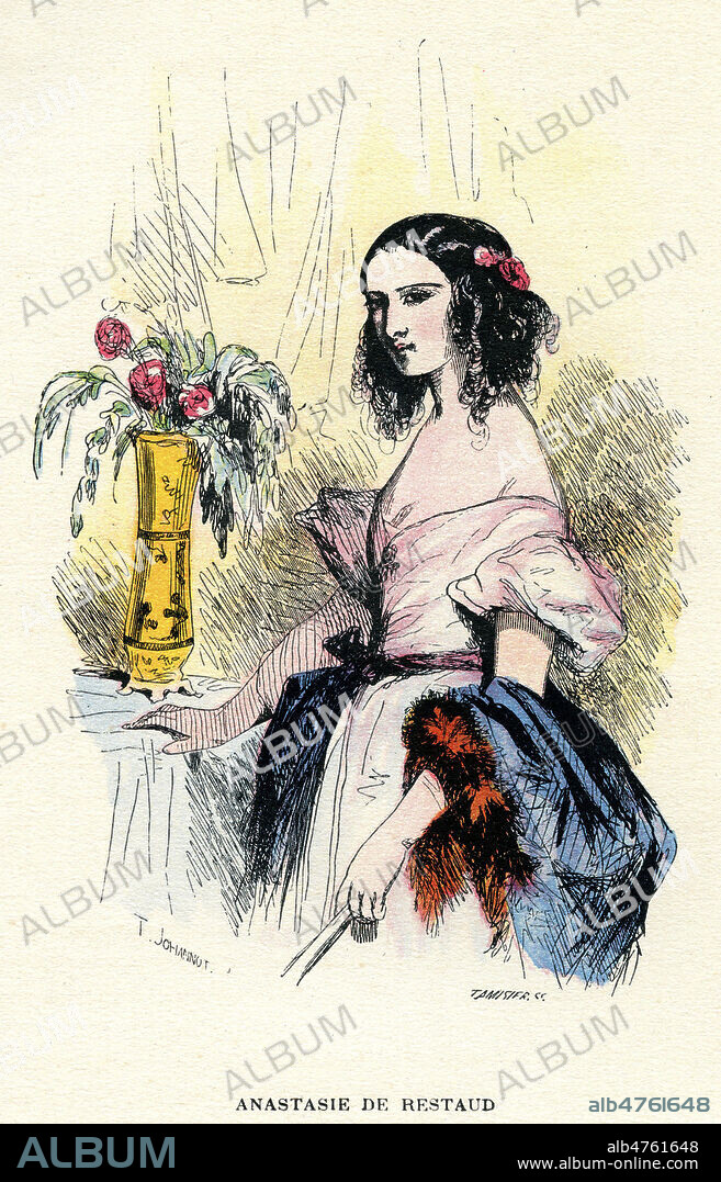 Anastasie de Restaud. Illustration de Tony JOHANNOT (1803-1852) reprise vers 1890 dans le Pere Goriot d'Honore de BALZAC (1799-1850). Credit : Collection Jonas/Kharbine-Tapabor.