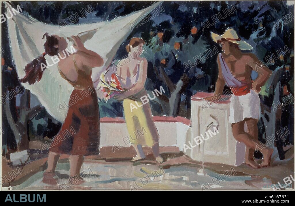 GENARO LAHUERTA (1905-1985). ALEGORIA DE VALENCIA - SIGLO XX.