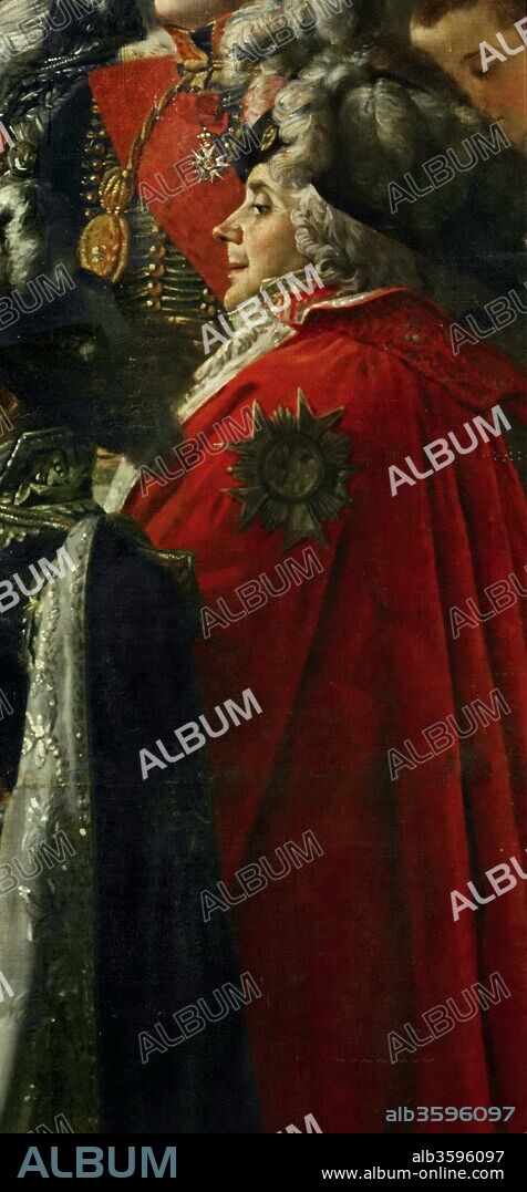 JACQUES LOUIS DAVID. The Coronation of Napoleon at Notre-Dame. Detail: Charles Maurice de Talleyrand Périgord (1754-1838).