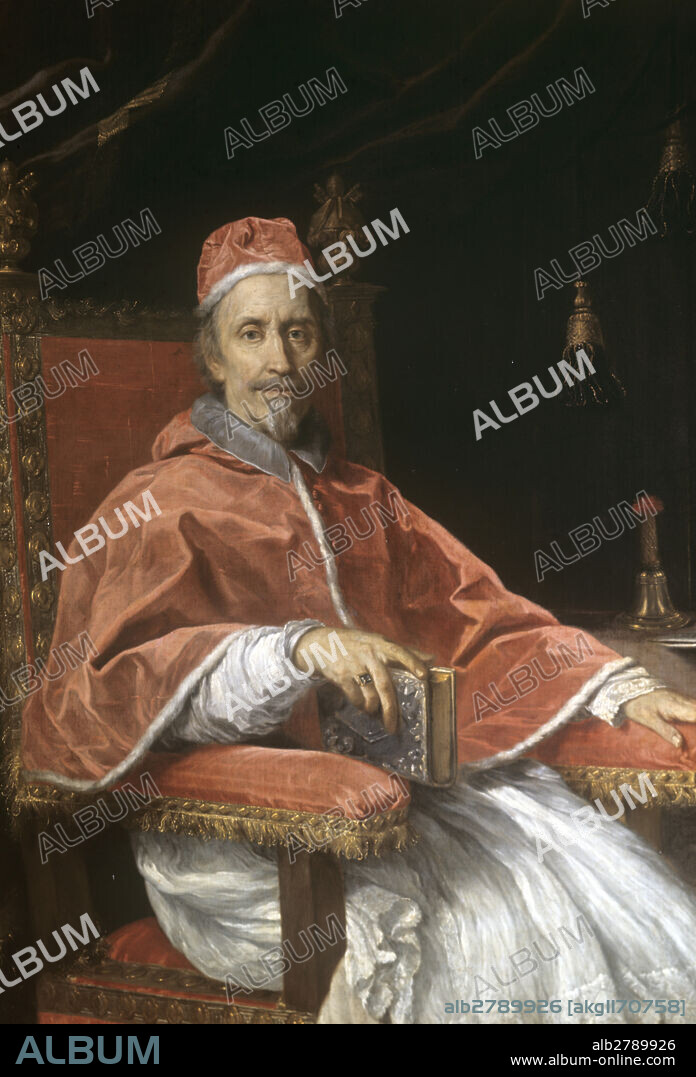 'Portrait of Pope Clement IX' by Carlo Maratta. Reproduction.