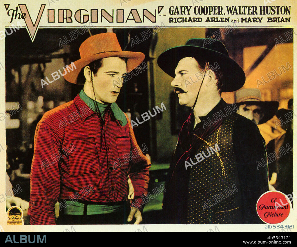 GARY COOPER y WALTER HUSTON en EL VIRGINIANO, 1929 (THE VIRGINIAN), dirigida por VICTOR FLEMING. Copyright PARAMOUNT PICTURES.