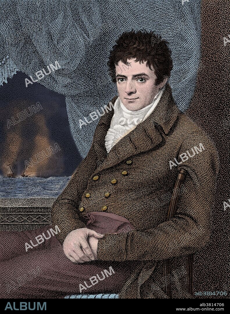 Robert Fulton (November 14, 1765 - February 24, 1815) was an American engineer and inventor He began as a portrait painter, and moved to England in 1787. While living in England he focused his creativity on current engineering challenges and became involved in a project to design a canal system to replace the conventional locks that were in use at the time. He was granted an English patent in 1794 for his first invention, a double inclined plane system for hauling canal boats over difficult terrain. He later developed plans for cast iron aqueducts and invented a mechanical dredge to speed the construction of canals. His work with inland waterways culminated in a publication in 1796, entitled Treatise on the Improvement of Canal Navigation. In 1791 he moved to France where he designed the torpedo carrying submarine Nautilus, and, in 1803, the first steamship. Fulton returned to America and by 1807 had organized first commercial paddle steamer services on the Hudson River. In 1814 he also designed and launched the Demolgos, the first steam warship. While walking home on the frozen Hudson River one of his friends, Addis Emmet, fell through the ice. In the attempt to rescue his friend, he got soaked with icy water and caught pneumonia. His sickness worsened when he contracted consumption and he died in 1815 at the age of 49.