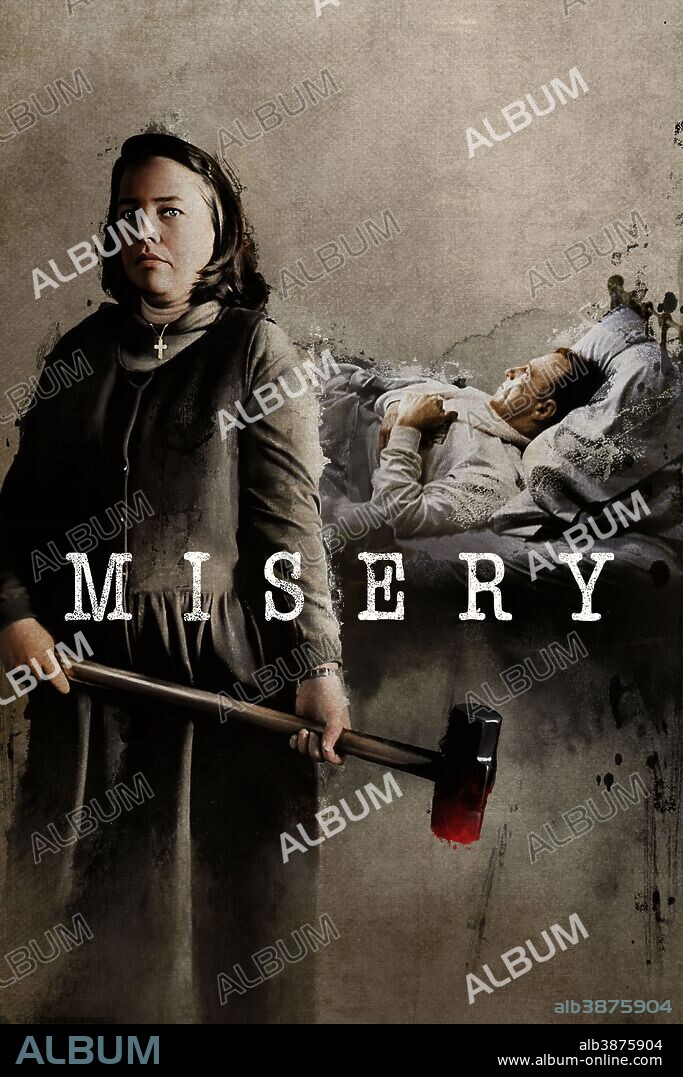 KATHY BATES in MISERY, 1990, directed by ROB REINER. Copyright CASTLE ROCK ENTERTAINMENT.