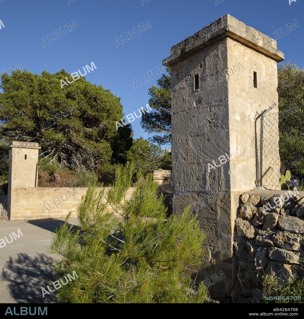 cuartel de artilleria de Cap Blanc, llucmajor, ,Mallorca, balearic islands, Spain.